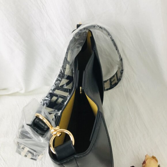 New Stella McCartney Logo Crossbody Bag Black-Authentic - Picture 5 of 11